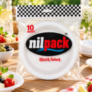 10'lu Küçük Boy Plastik Tabak (17cm) - Görsel 2